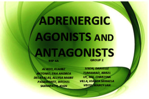 12-Adrenergic Agonists & Antagonists