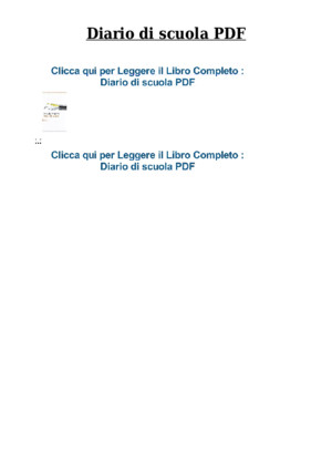 Diario Di Scuola PDF
