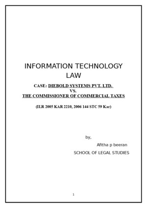 DIEBOLD SYSTEMS PVT LTD V COMMISSIONER OF COMMERCIAL TAXES