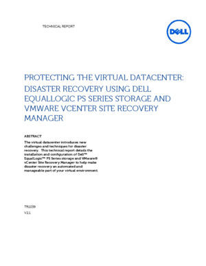 Disaster Recovery Using Dell EqualLogic PS Series Storage and VMware Site Recovery Manager