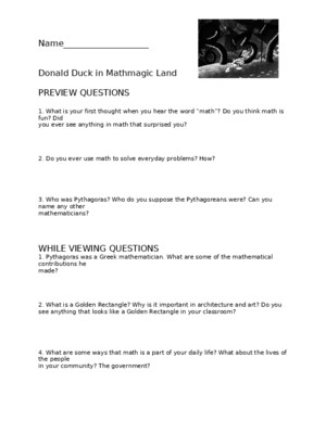 Donald Duck Worksheet