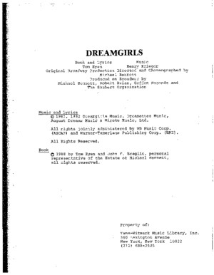 Dreamgirls Script