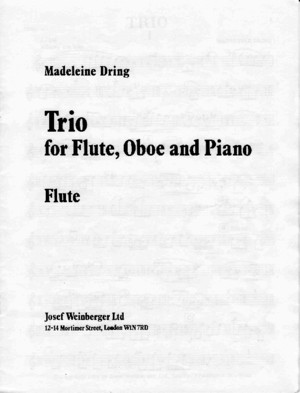 Dring Trio for Flute Oboe and Piano Score