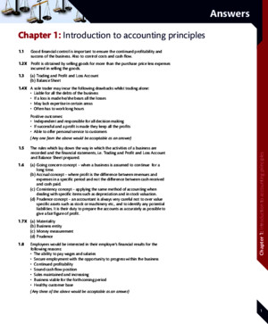 Edexcel IGCSE Accounting Answers