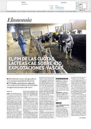 El consumo de productos lácteos en el estado español creció un 8% en 2013, hasta casi 8000 millones de euros, según eae business school deia