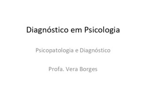 1Diagnóstico Em Psicologia Psicopatologia- Diagnóstico