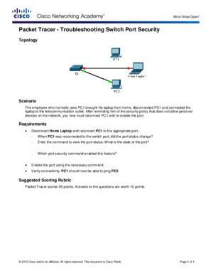 22410 Packet Tracer - Troubleshooting Switch Port Security Instructionspdf