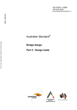 2004, AS51002 Design Loads, Australian Bridge Design Code