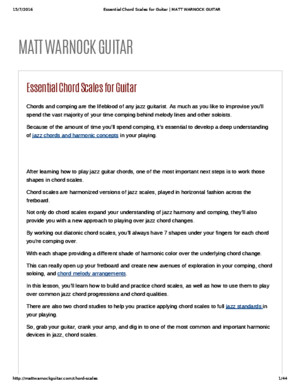 Essential Chord Scales for Guitar _ MATT WARNOCK GUITAR