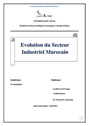 evolution du secteur industriel au MAROCdocx