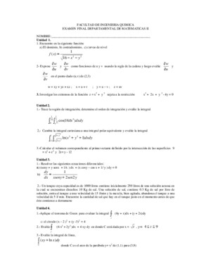 Examen Final Matematicas II 2014-2015