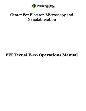 FEI Tecnai f20 Operations Manual