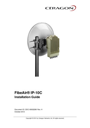 FibeAir IP-10C Installation Guide_RevH