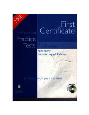 First Certificate Practice Tests Plus - 2008 Edition - Longman