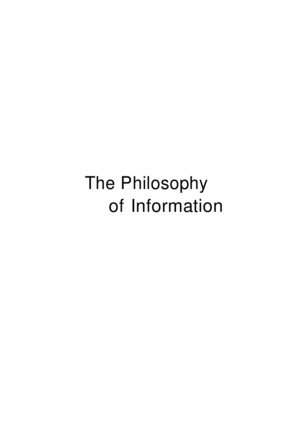 Floridithe Philosophy of Information_ocr