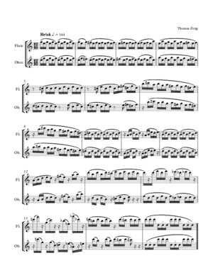 Flute and Oboe - Fafsdull Score