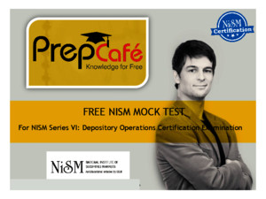 FREE NISM MOCK TEST - NISM Series VI Depository Operations Certification Examination Mock Test Free by PrepCafe