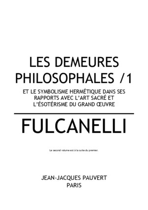 Fulcanelli les demeures philosophales