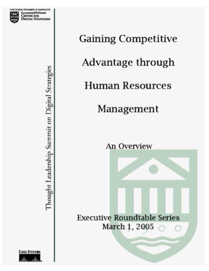 Gaining Competitive Advantage through Human Resources Mgmt