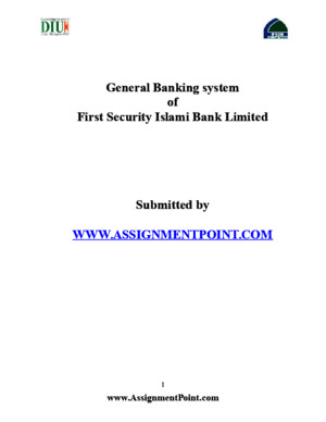 General Banking System on First Security Islami Bank Ltd
