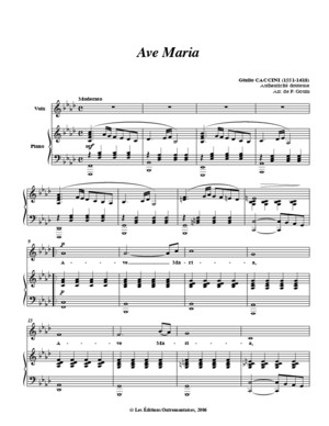 Giulio Caccini - Ave Maria (Mezzosoprano e Piano)(1)