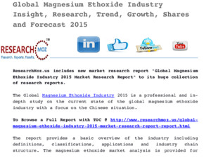 Global Rare Earth Metals Industry 2015 Market Research Report