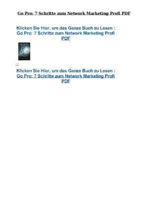 Go Pro_ 7 Schritte zum Network Marketing Profi PDFpdf