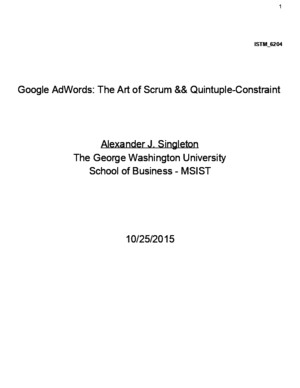 Google AdWords: The Art of Scrum Quintuple-Constraint