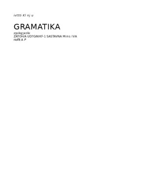 Gramatika Srpskog Jezika 1