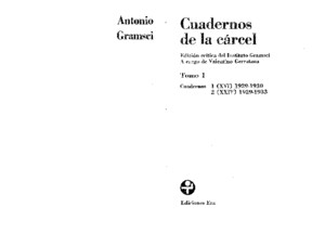 Gramsci Antonio Cuadernos de La Cc3a1rcel Vol 1