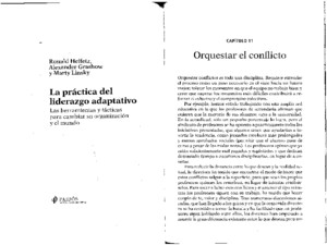 Grashow, Heifetz, Linsky - La Práctica Del Liderazgo Adaptativo - (Cap 11)