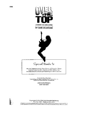 Guitar Book - Dave Celentano - Over the Top - Advanced Two Hand Tapping