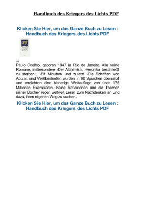 Handbuch des Kriegers des Lichts PDFpdf