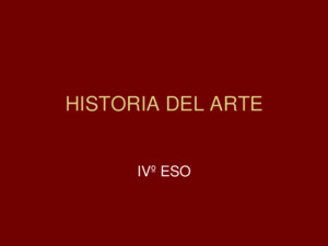 Historia del arte IV ESO