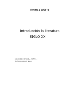 Horia Vintila - Introduccion a La Literatura Del Siglo Xx