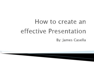 How to create effective presentation