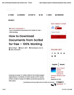 How to Download Documents From Scribd for Free - 3 Tricks
