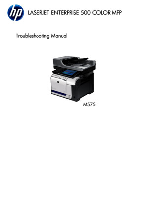 HP Ent 500 Color M575 Troubleshooting Manual TOC
