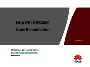 HUAWEI BSC6900 NodeB Installation