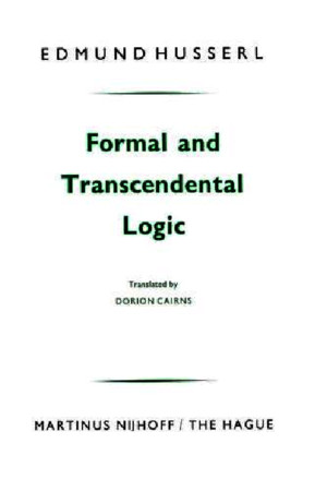 Husserl Trans Cairns - Formal and Transcendental Logic