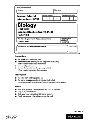 IGCSE Biology: Practice CORMS Questions