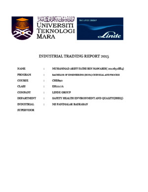 Industrial Training Report 2015