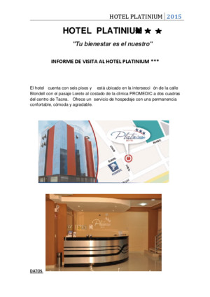 INFORME HOTEL DE VISITA HOTEL PLATINIUMdocx