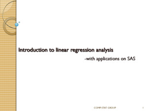 Introduction to linear regression analysis pdf