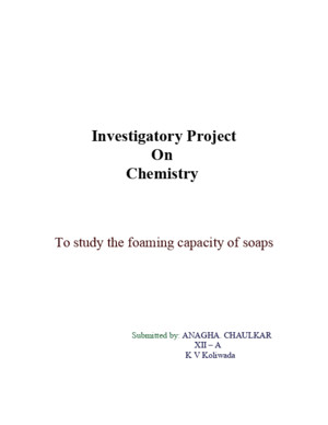 Investigatory Project on Chemistry