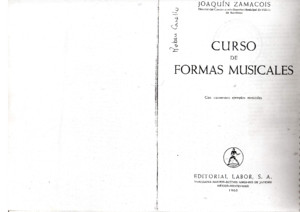 J Zamacois - Curso de Formas Musicales