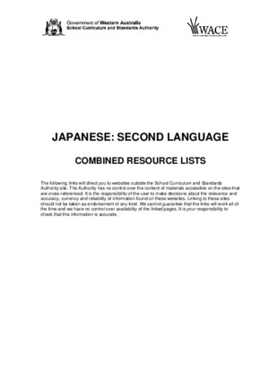 Japanese Second Language Resource List