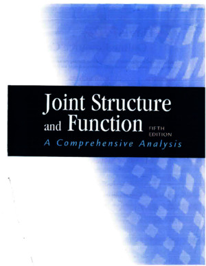 Joint Structure and function 5th editionpdf