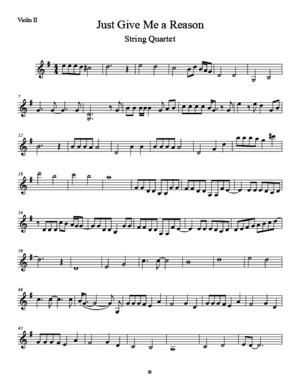 Just Give Me a Reason (String Quartet) - Violin II