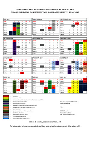Kalender Pendidikan TP 2016-2017